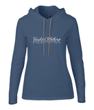 Anvil Ladies Fashion Basic Long Sleeve Hooded T-Shirt Unified Clothing Est. White - Unified Clothing