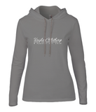 Anvil Ladies Fashion Basic Long Sleeve Hooded T-Shirt Unified Clothing Est. White - Unified Clothing